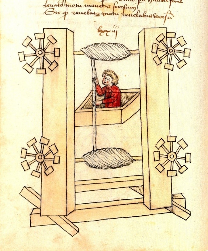 Prototype of an elevator in the 15th century